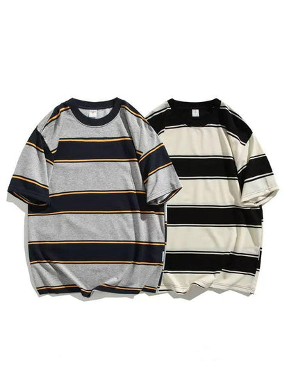 Wide Stripes Contrast T-Shirt
