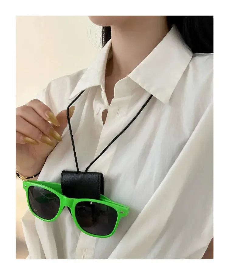 PU Leather Glass Holder Necklace