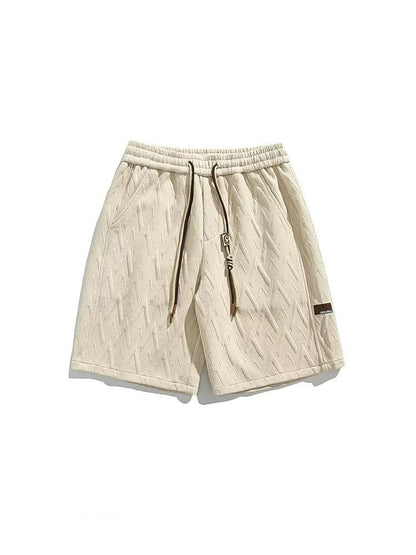 Drawstring Textured Shorts