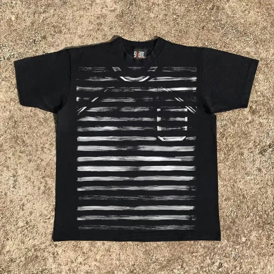 Vintage Abstract Brushed Pattern T-Shirt