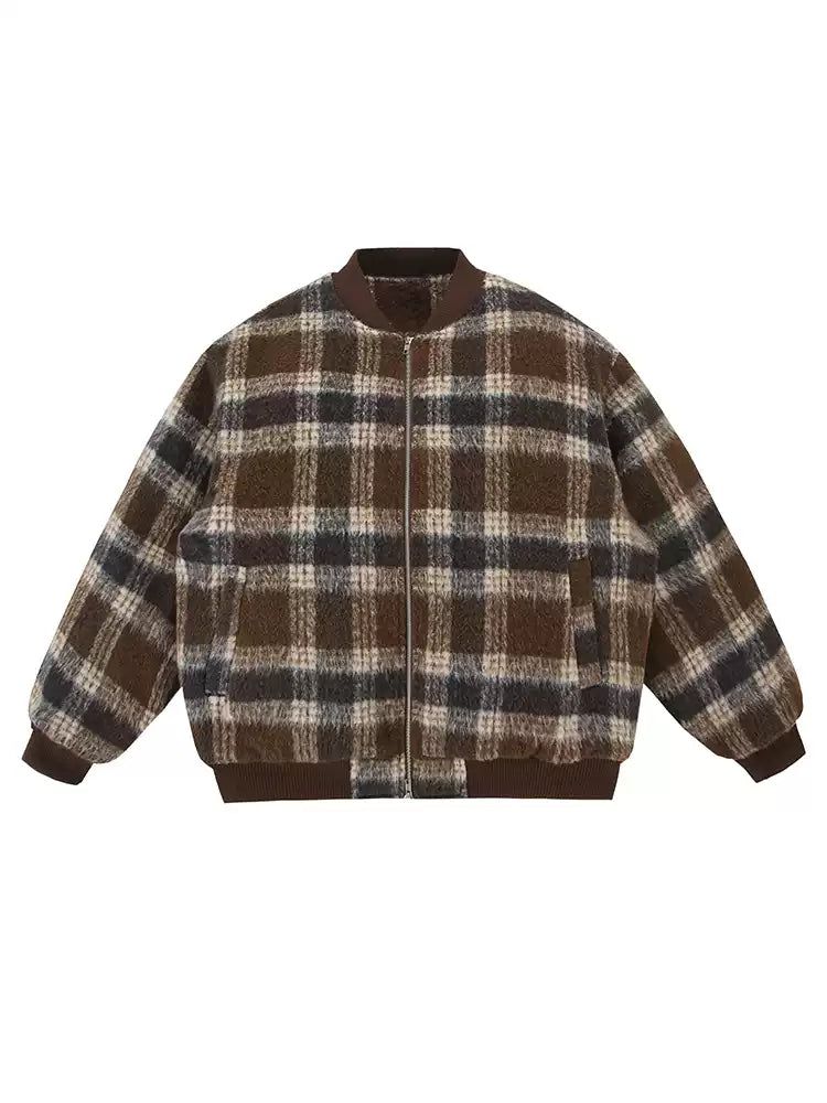 Vintage Plaid Puffer Jacket