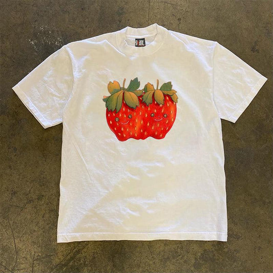 Vintage Smiley Twin Strawberry T-Shirt