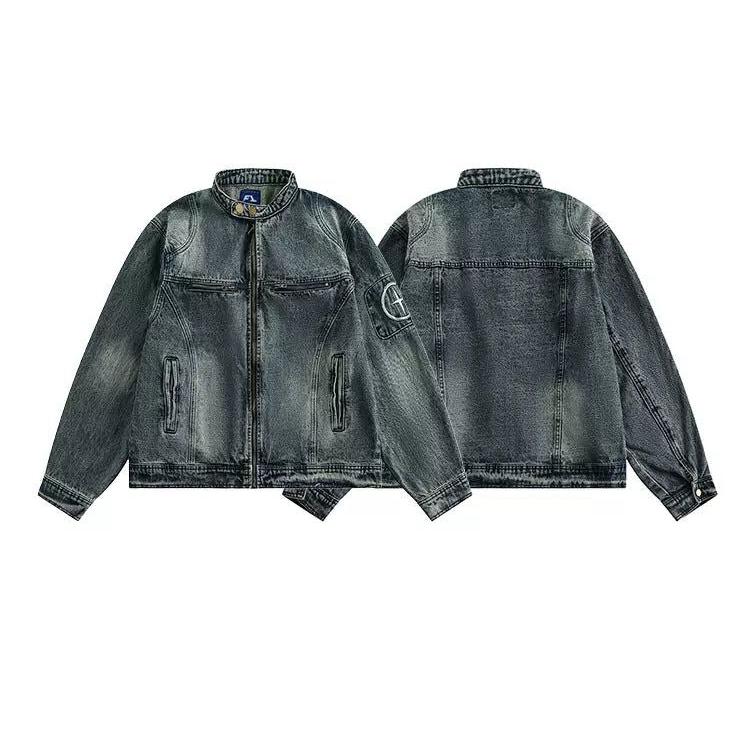 Faded Four-Pocket Denim Jacket