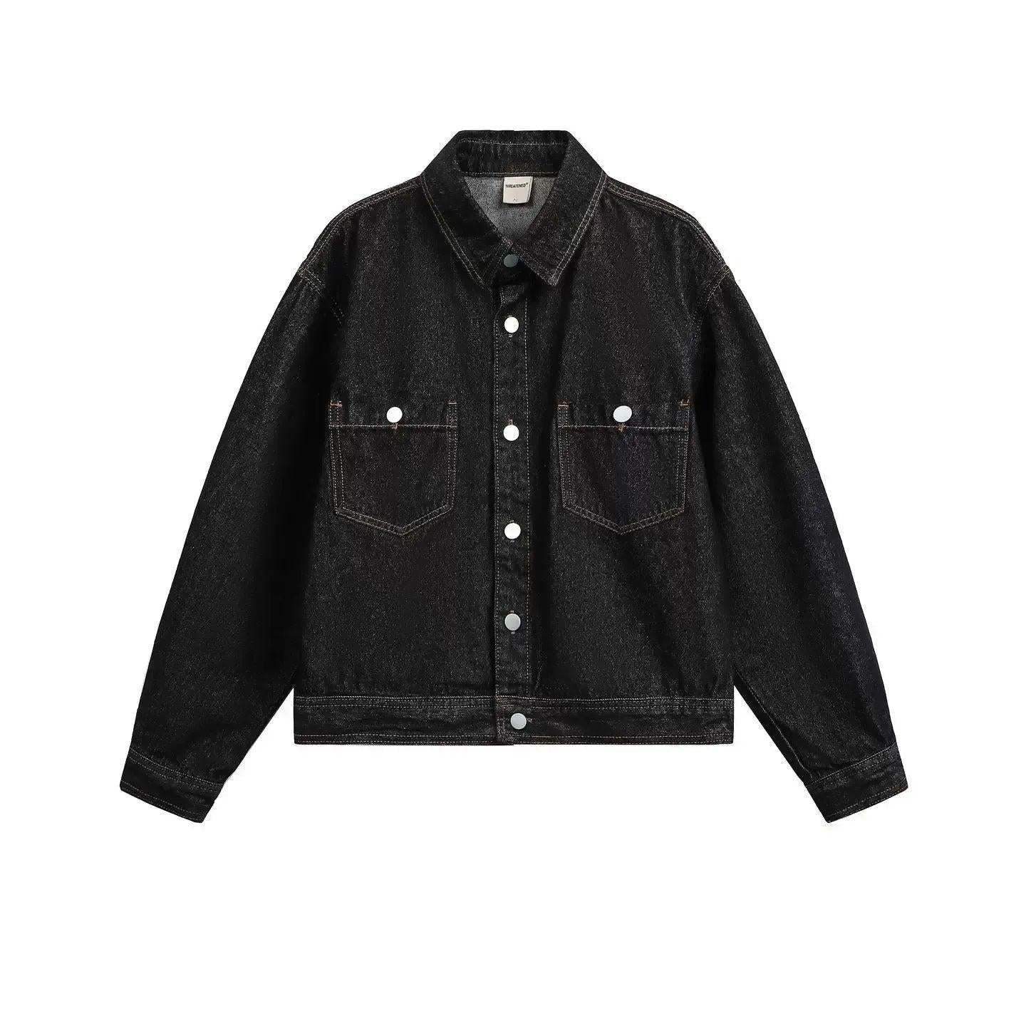 Breast Pockets Buttoned Denim Jacket