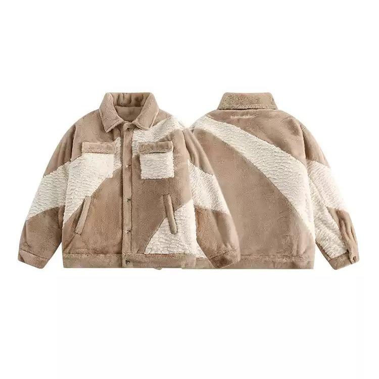 Contrast Fleece Spliced Jacket