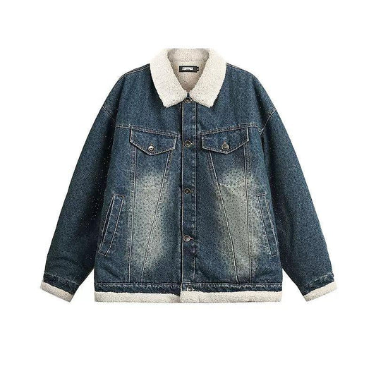 Washed Fleece Lined Denim Jacket