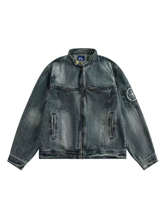 Faded Four-Pocket Denim Jacket