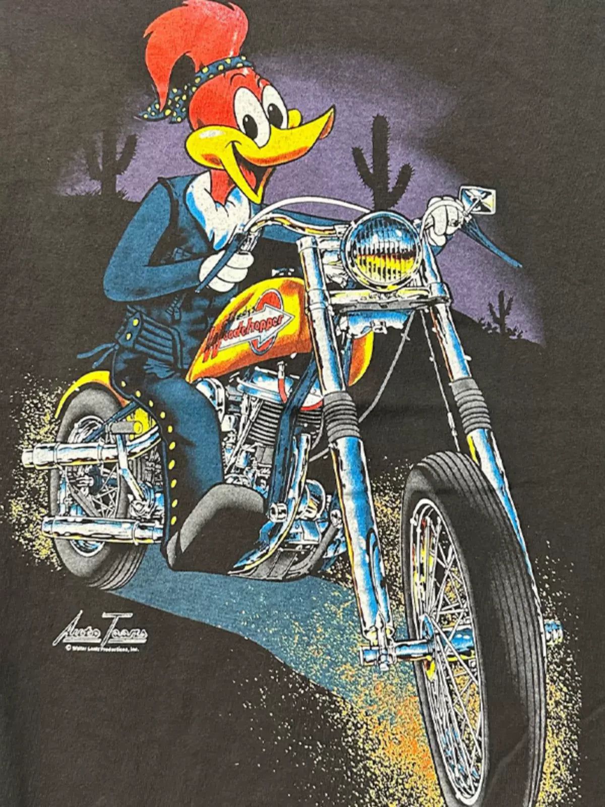 Vintage  W0ody W0odpecker Biker T-Shirt