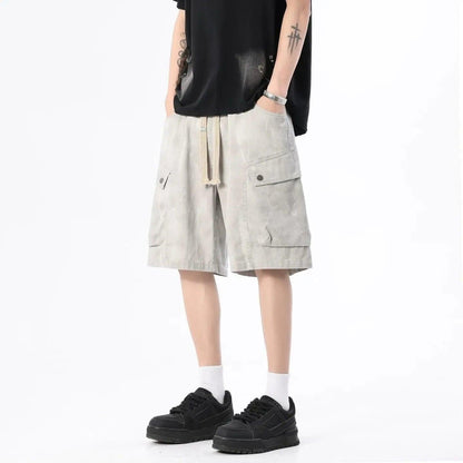 Wide Leg Utility Cargo Shorts