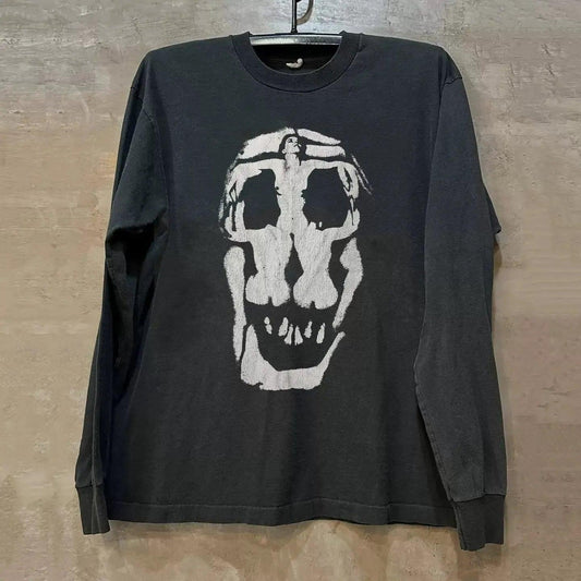 Vintage S@lvador D@li Skull Longsleeve T-Shirt