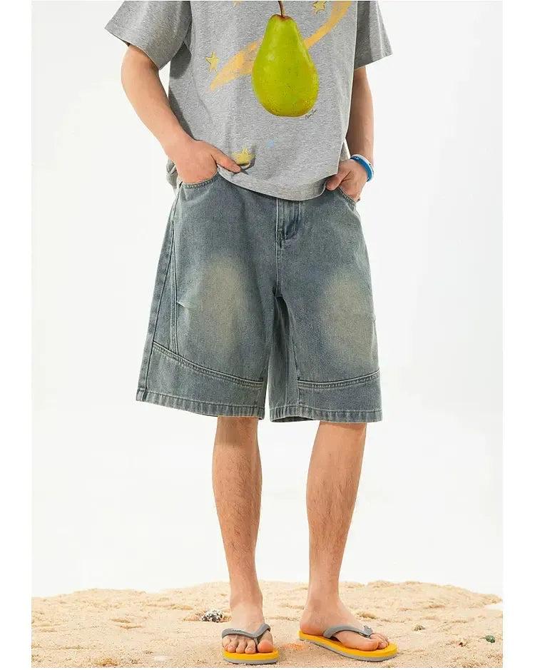 Faded  Relax Fit Denim Shorts