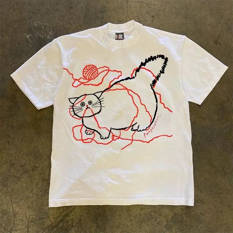 Vintage Tangled Cat T-Shirt