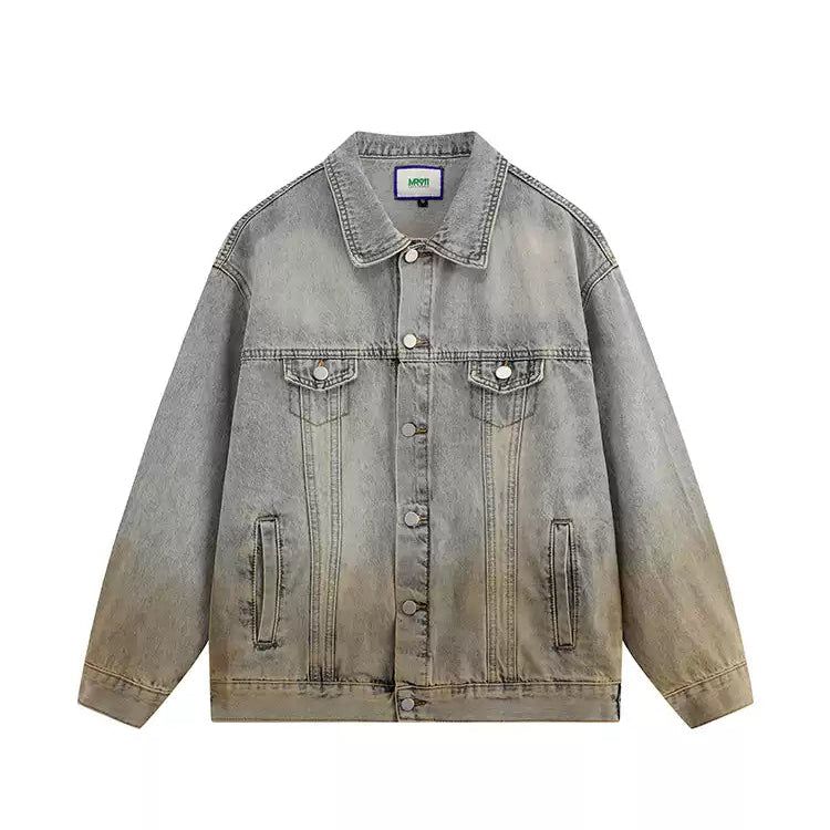 Distressed Fade Denim Jacket