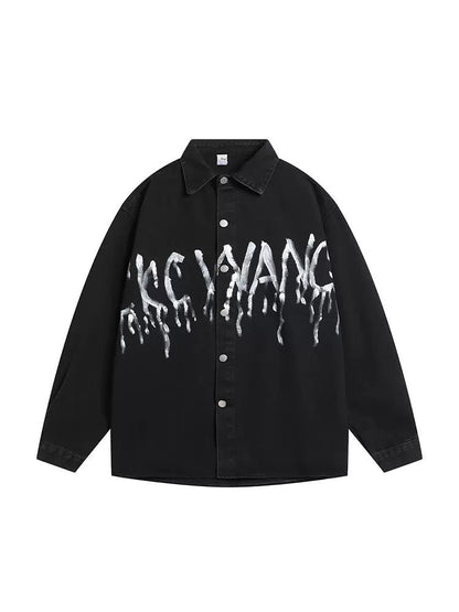 Painted Letters Denim Jacket