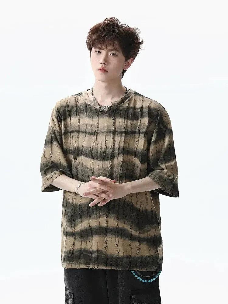 Irregular Striped Loose Fit T-Shirt