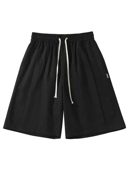 Solid Drawstring Shorts