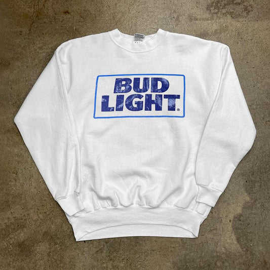 Vintage Bud L!ght Longsleeve T-Shirt-korean-fashion-SC: MODERN-OH Garments