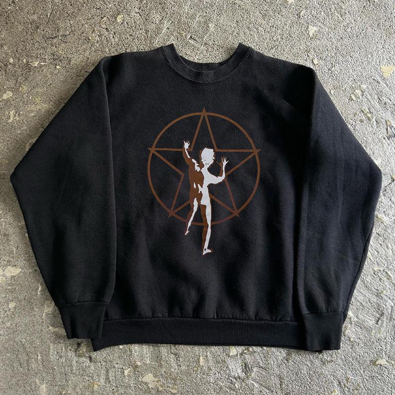 Vintage Pentagram Longsleeve T-Shirt-korean-fashion-SC: MODERN-OH Garments