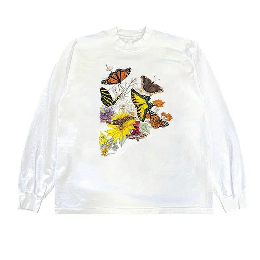 Vintage Butterflies Long Sleeve T-Shirt
