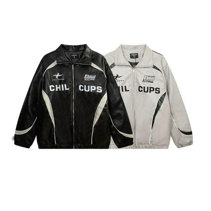 ChilCups Racing PU Leather Jacket