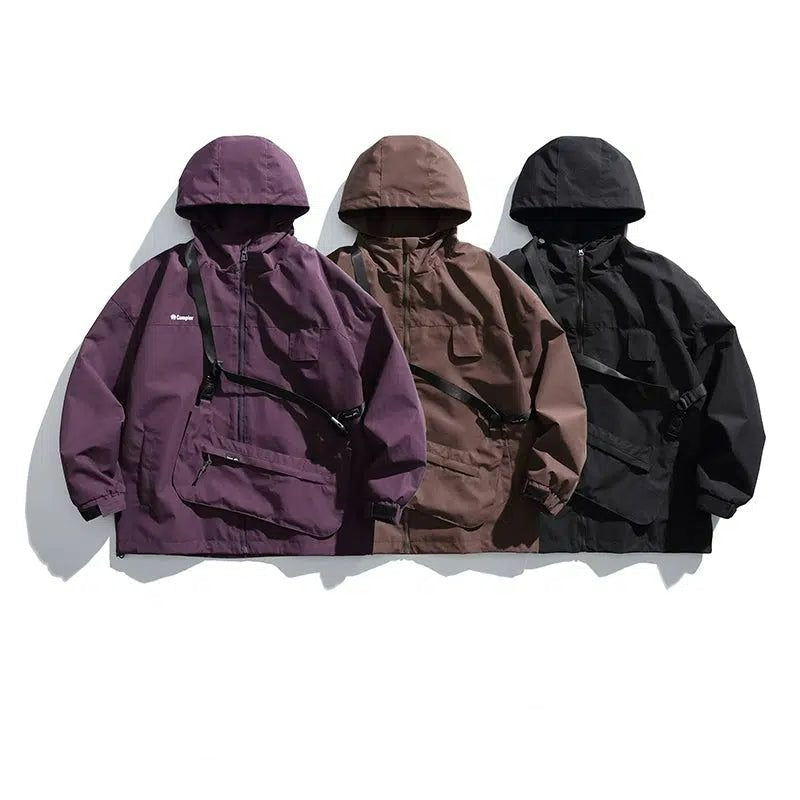 Strap Pocket Hooded Mountaineering Jacket