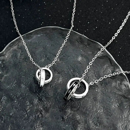 Dual Ring Couple Necklace