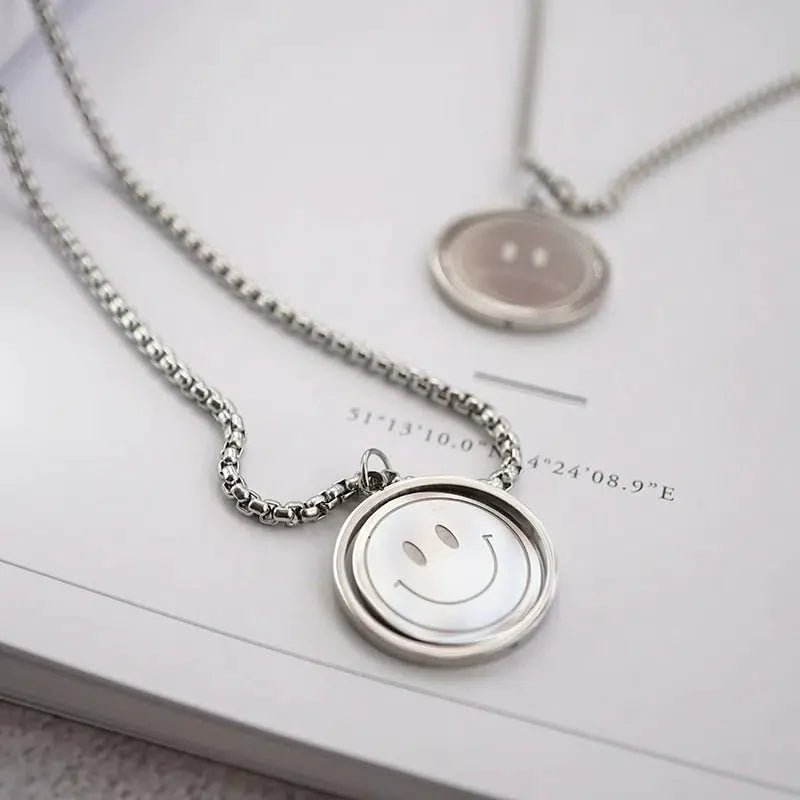 Rotating Smiley Necklace