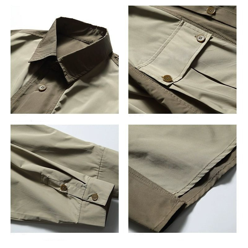 Basic Contrast Flap Pocket Shirt