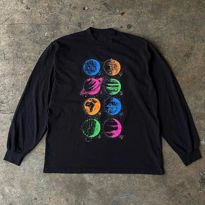 Vintage Planets Long Sleeve T-Shirt