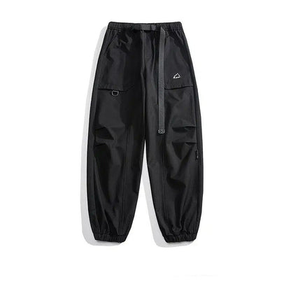 Elastic Cuff Belted Strap Track Pants