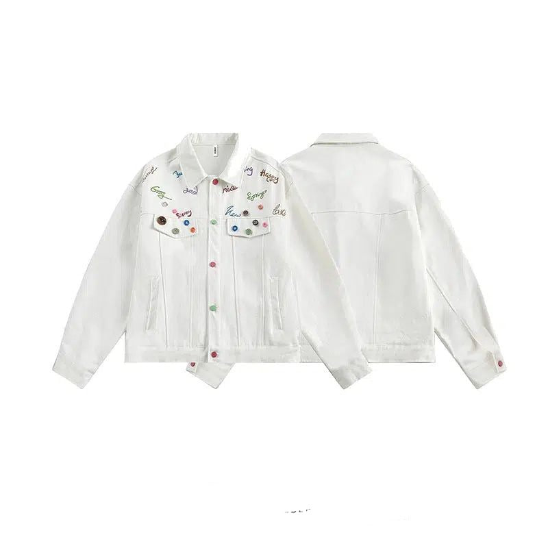Bliss Lettered & Buttons Jacket