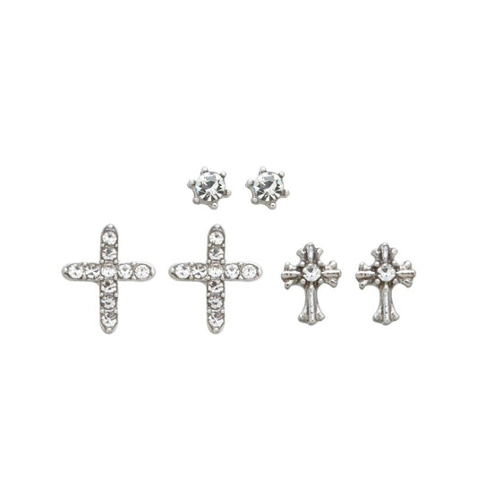 Cross Six Piece Earrings