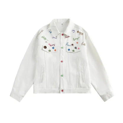 Bliss Lettered & Buttons Jacket