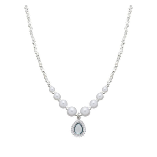 Blue Drop Pearl Necklace