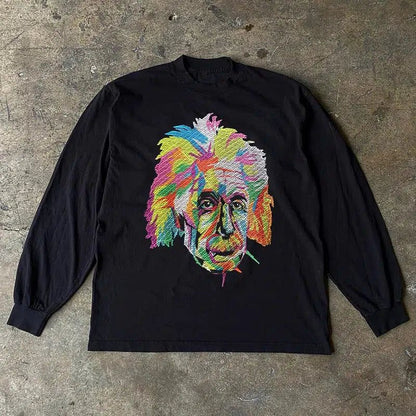 Vintage Einstein Long Sleeve T-Shirt