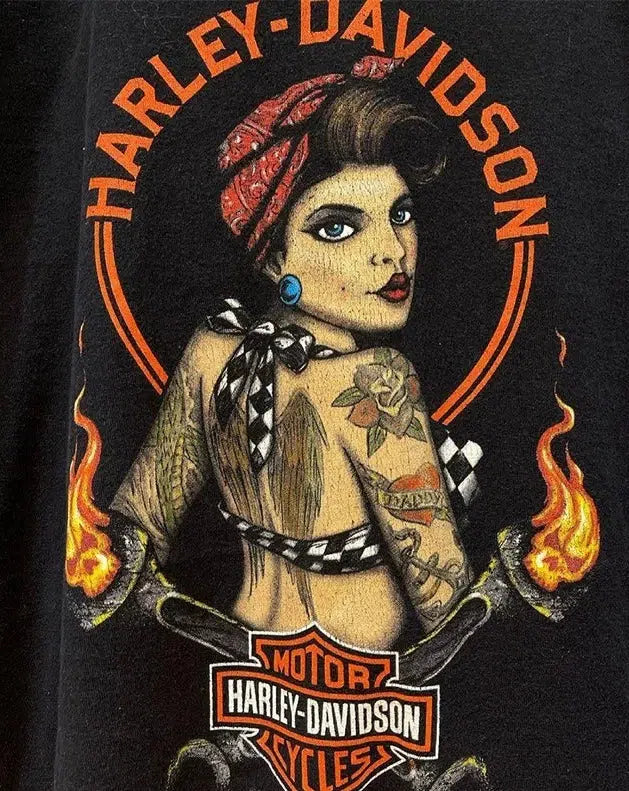 Harley davidson pin up girl tattoos shop