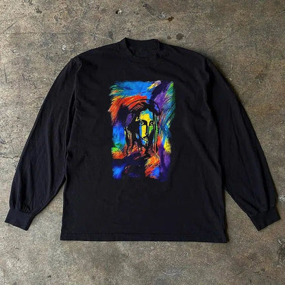 Vintage Rainbow Art Long Sleeve T-Shirt