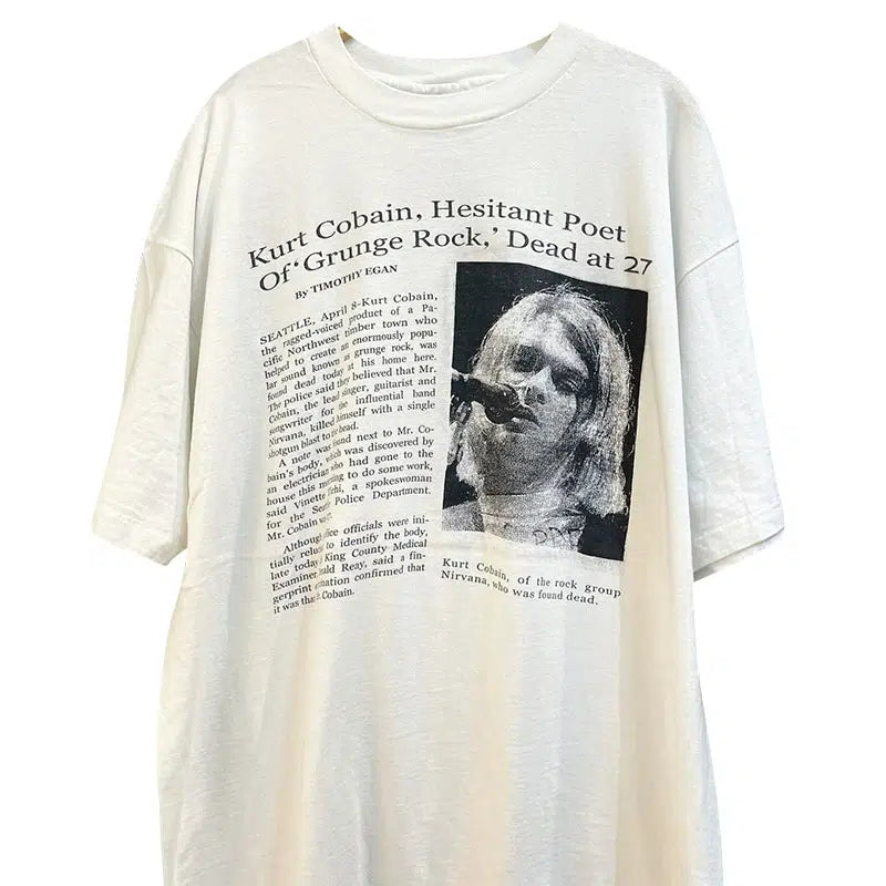 Vintage Kurt C0bain News Tee