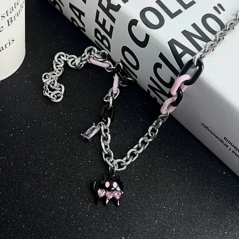 Chain Cat Pendant Necklace