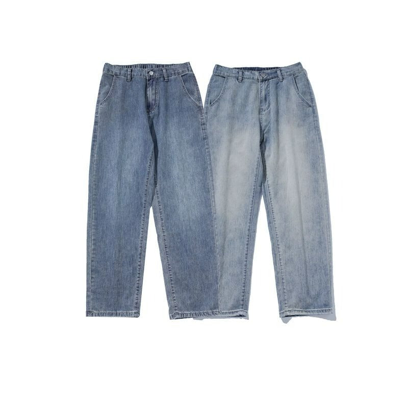 Basic Washed Straight Jeans
