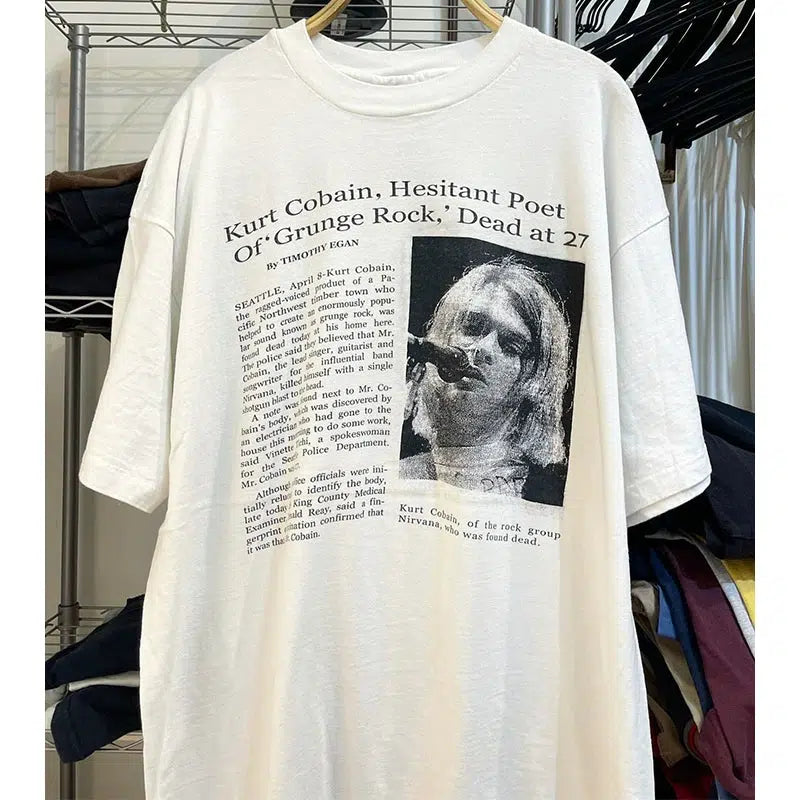 Vintage Kurt C0bain News Tee