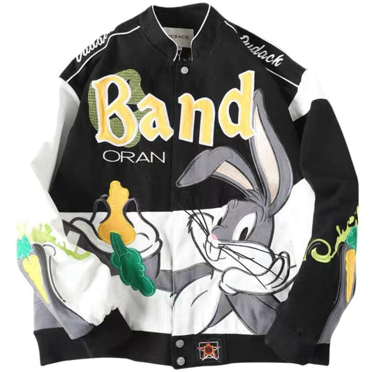 Vintage Bunny Band Racing Jacket Shop Streetwear Fashion Jacket Streetwear Kitchen