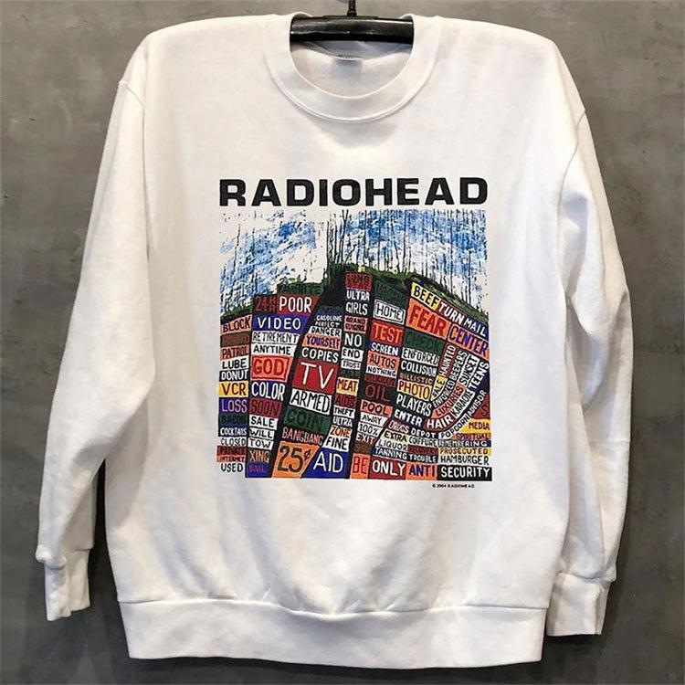 Vintage Radiohead TV Thin Crewneck Shop Streetwear Fashion Crewneck Streetwear Kitchen